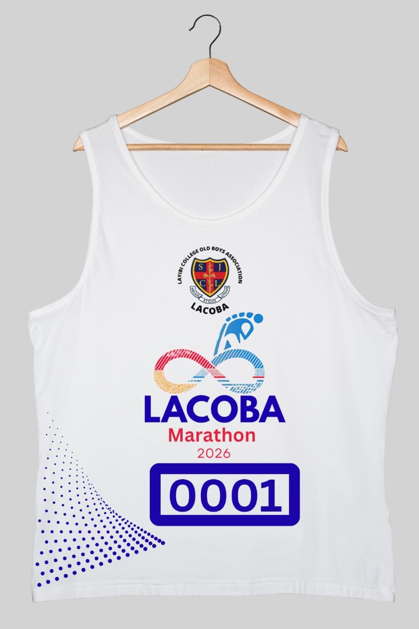 A running vest designed for the LACOBA Marathon 2026